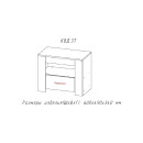 Тумба прикроватная Квадро 37 (Дуб Делано Светлый) (ЦРК.КВД.37 дс) 