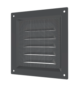Вентрешётка металл 125х125мм серый ЭРА 