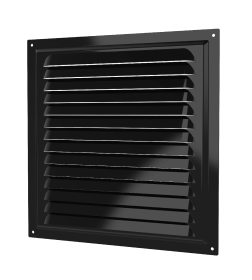 Вентрешётка металл 250х250мм черный ЭРА 