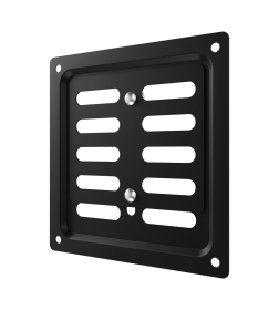 Вентрешётка металл регулируемая 100х100мм черный ЭРА