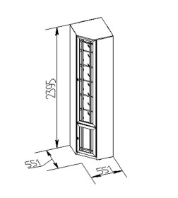 Шкаф для книг Глазов Sherlock 33 (дуб сонома)