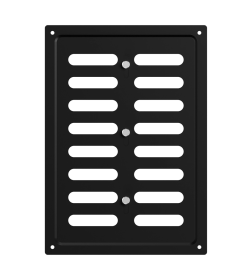 Вентрешётка металл регулируемая 170х240мм черный ЭРА