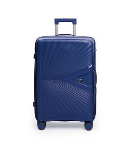 Чемодан на колёсах Maleta PP53 Синий,L (большой),76х48х31(+5) см, 105 л.Полипропилен, 4 колеса
