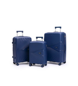 Чемодан на колёсах Maleta PP53 Синий,L (большой),76х48х31(+5) см, 105 л.Полипропилен, 4 колеса