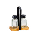 Набор банок для специй стеклянных (2 шт) 75 мл/4*4*9,5 см на подставке 14703 (14703) 