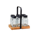 Набор банок для специй стеклянных (6 шт) 75 мл/4*4*9,5 см на подставке 14704 (14704) 