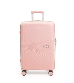 Чемодан на колёсах Maleta PP53 Светло-розовый,M (средний),66х43х27(+5) см, 70 л.Полипропилен, 4 колеса