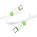 Кабель BX89 Union 60W USB Type-C to Type-C бело зеленый 1м. (89531) 