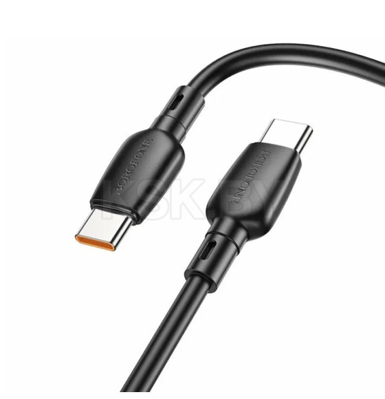 Кабель USB-C BOROFONE BX93 Super power Type-C - Type-C, 3A, 60W, 1 м, черный (О3193) 