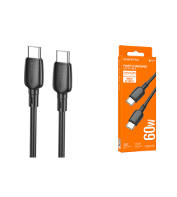 Кабель USB-C BOROFONE BX93 Super power Type-C - Type-C, 3A, 60W, 1 м, черный