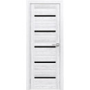 Дверь межкомнатная Амати М01, 700х2000, Экошпон,Сканди классик,стекло черное