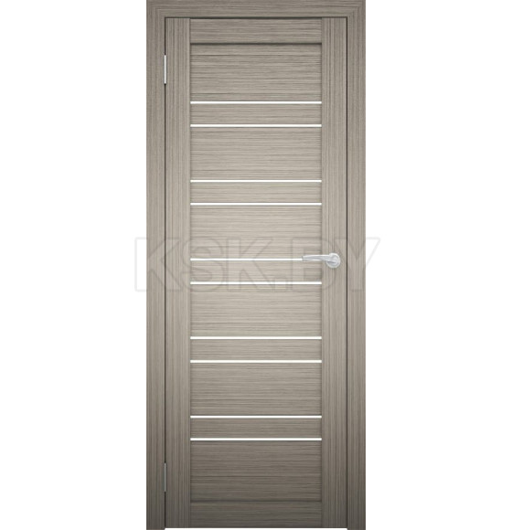 Дверь межкомнатная Амати 25 600х2000, Экошпон,Дымчатый дуб,стекло матовое