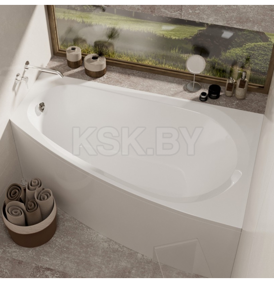 Ванна акриловая Alba Spa Baline Asymmetric 150х90 левая ВАС013000Л100 (ВАС013000Л100) 