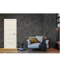 Дверь межкомнатная Амати 25 700х2000, Экошпон,Эшвайт,стекло матовое