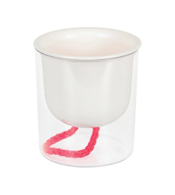 Кашпо "Греви" 0,28л М3131 с фитильным поливом, белый