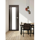 Дверь межкомнатная Амати 11, 600х2000, Экошпон,Венге,стекло матовое