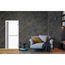 Дверное полотно Geometrica DM2 ДГ White/grey,кромка ABS черная 2000х800х38мм