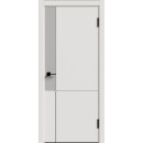 Дверное полотно Geometrica DM3 ДГ Silver,кромка ABS черная 2000х600х38мм