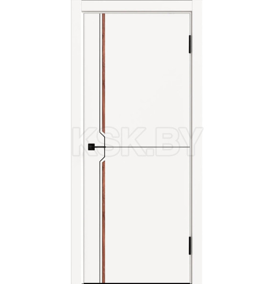 Дверное полотно Geometrica DM4 ДГ Platinum,кромка ABS черная 2000х700х38мм