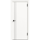 Дверное полотно Geometrica KM2 ДГ Айс,кромка ABS черная 2000х600х38мм