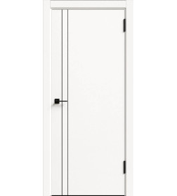 Дверное полотно Geometrica KM2 ДГ Айс,кромка ABS черная 2000х600х38мм
