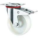 Поворотная колесная опора c торм., нейлон RONEL SRCnb 55  (SRCnb 55) 