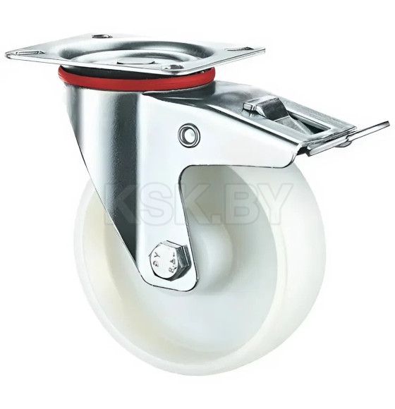 Поворотная колесная опора c торм., нейлон RONEL SRCnb 55  (SRCnb 55) 