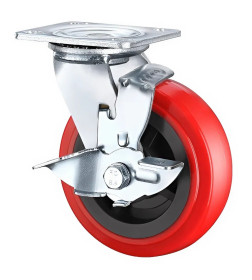 Поворотная колесная опора с с торм., б/г полиуретан RONEL SCpnb 55