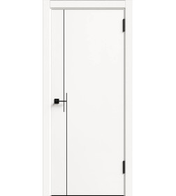 Дверное полотно Geometrica KM3 ДГ Айс,кромка ABS черная 2000х700х38мм