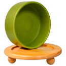 Миска Mr.Kranch Bamboo керамическая зеленая на бамбуковой подставке 850 мл (MKR543691) 