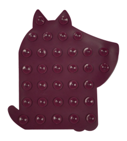 Лизательный коврик Mr.Kranch для медленного поедания силиконовый 20*20 см бордовый на присосках