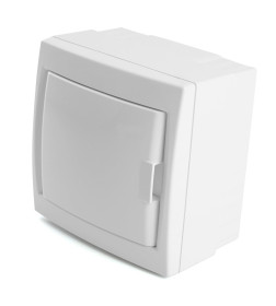 Бокс накладной 4 модуля с дверцей белый Bylectrica КНО-4Д