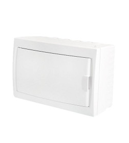 Бокс накладной 8 модулей с дверцей белый Bylectrica КНО-8Д