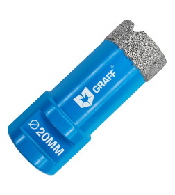 Коронка алмазная по керамограниту для УШМ 20мм, М14, Master GRAFF 271420