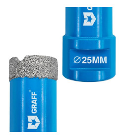 Коронка алмазная по керамограниту для УШМ 25мм, М14, Master GRAFF 271425