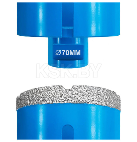 Коронка алмазная по керамограниту для УШМ 70мм, М14, Master GRAFF 271470 (271470) 