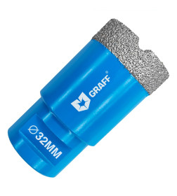 Коронка алмазная по керамограниту для УШМ 32мм, М14, Master GRAFF 271432