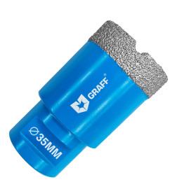 Коронка алмазная по керамограниту для УШМ 35мм, М14, Master GRAFF 271435