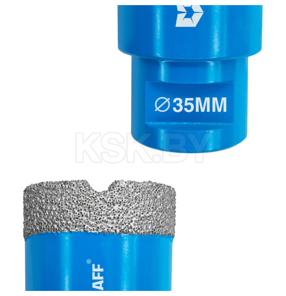 Коронка алмазная по керамограниту для УШМ 35мм, М14, Master GRAFF 271435 (271435) 