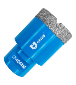 Коронка алмазная по керамограниту для УШМ 40мм, М14, Master GRAFF 271440