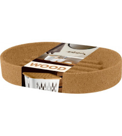 Мыльница пластиковая Keeplex Wood цвет бежевый KL500610624