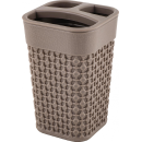 Стакан для зубной щетки и пасты Plast Team OSLO цвет шоколадный мокко PT134410015 (PT134410015) 