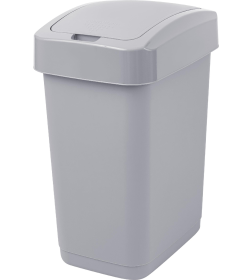 Ведро для мусора с откидной крышкой 12 л.Spin&Clean Step цвет серый SC480611025