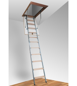 Лестница чердачная металлическая ASTARK 60х120х311см. (крышка 33мм)