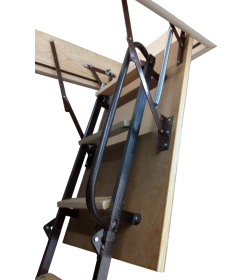 Лестница чердачная металлическая ASTARK 70х120х311см. (крышка 33мм)