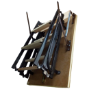 Лестница чердачная металлическая ASTARK 70х120х280см. (крышка 26мм)