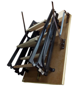 Лестница чердачная металлическая ASTARK 60х120х311см. (крышка 33мм)