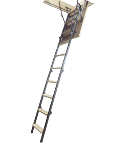 Лестница чердачная металлическая ASTARK 60х120х311см. (крышка 33мм)