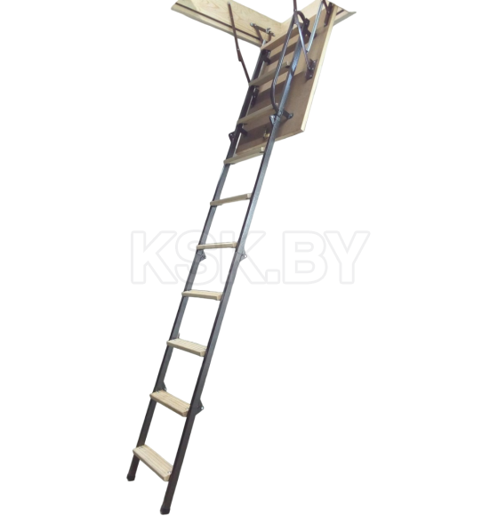 Лестница чердачная металлическая ASTARK 70х120х280см. (крышка 26мм)