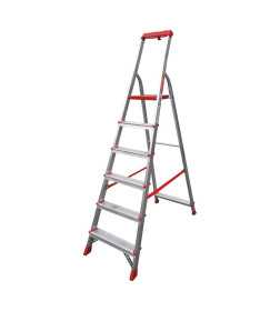 Стремянка алюминиевая 6 ступеней с лотком-органайзером NV311 Новая Высота 3115106